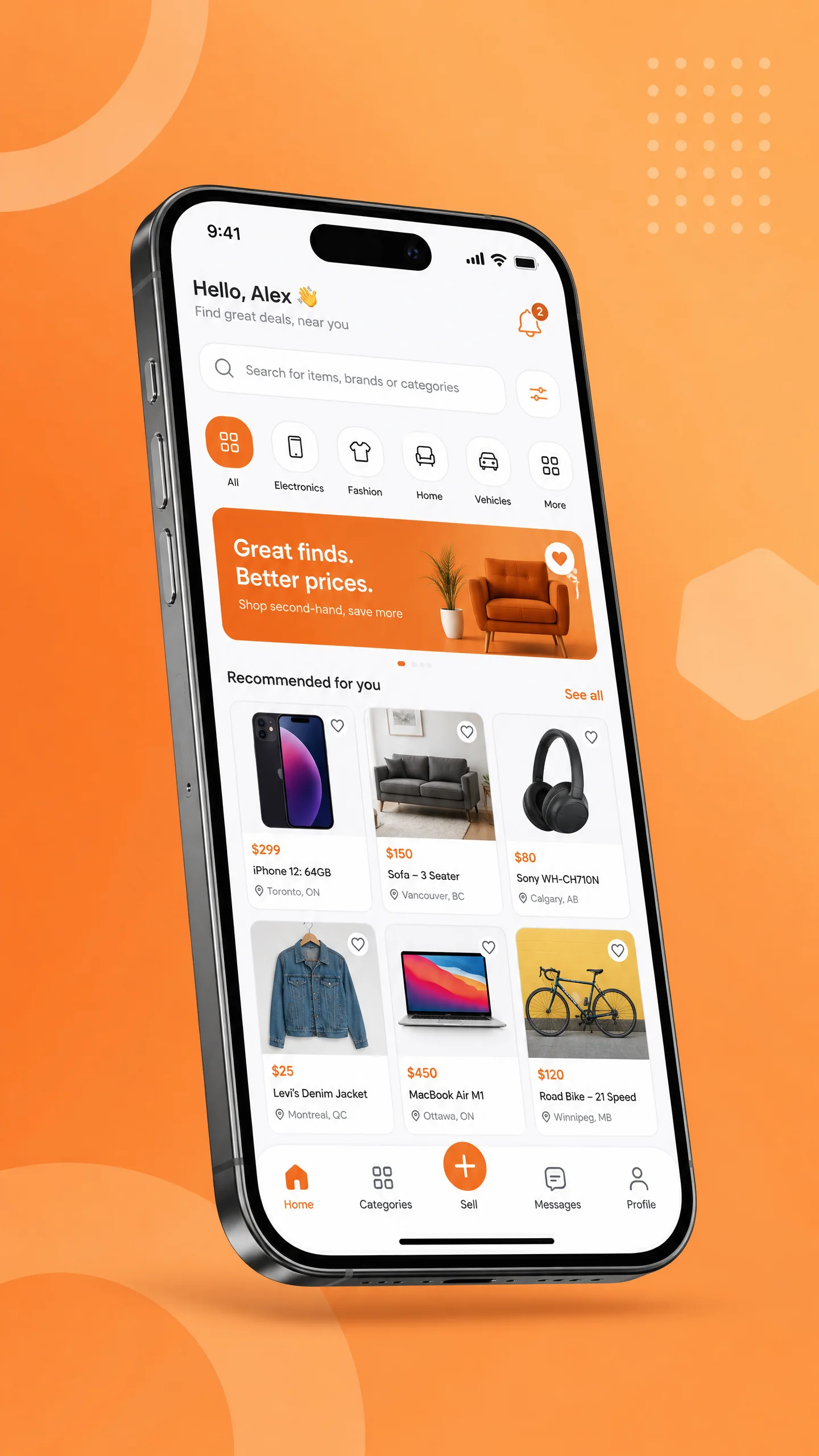 黄色仓库APP界面展示 - iOS和Android版本